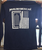 MuslimAmerican Love Sleeve Blue T-Shirt