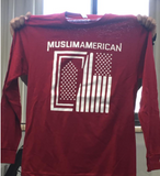 MuslimAmerican Long Sleeve Maroon Tees