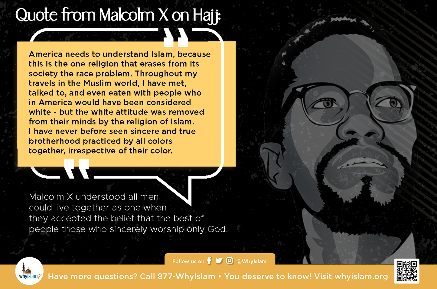 Malcolm X Postcard